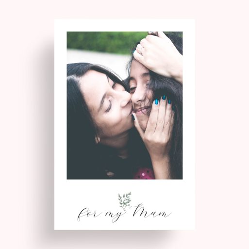 Photo of a personalised photo poster called 'Mom’s Smile'. It is A4 in size, in a Portrait orientation. It has space for 1 photos.
