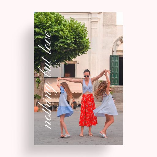 Photo of a personalised photo poster called 'Nurturing Moments'. It is A4 in size, in a Portrait orientation. It has space for 1 photos.