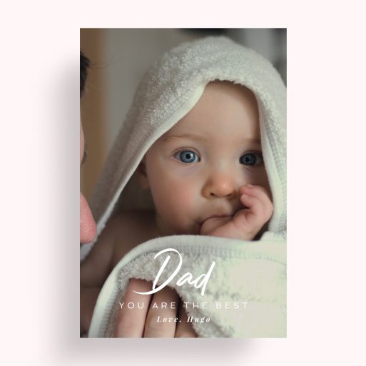 Photo of a personalised photo poster called 'Papa’s Presence'. It is A4 in size, in a Portrait orientation. It has space for 1 photos.