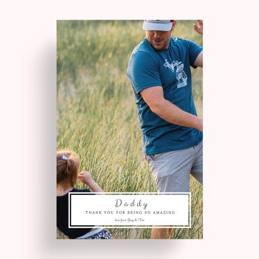 Photo of a personalised photo poster called 'Paternal Bottom Frame'. It is A4 in size, in a Portrait orientation. It has space for 1 photos.