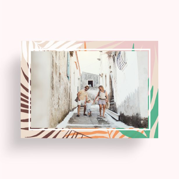 Photo of a personalised photo poster called 'Pastel Palms'. It is A1 in size, in a Landscape orientation. It has space for 1 photos.