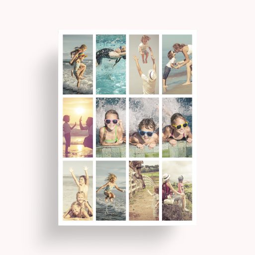 Photo of a personalised photo poster called 'Cinematic Snapshot'. It is A1 in size, in a Portrait orientation. It has space for 12 photos.