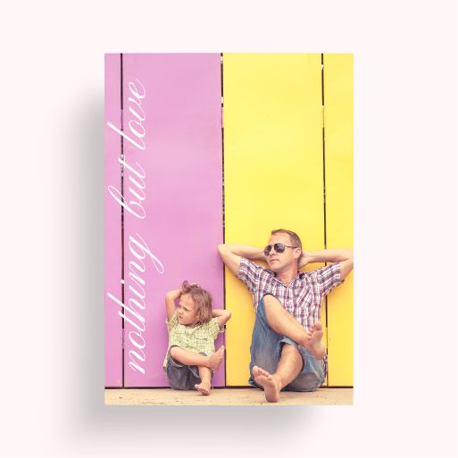 Photo of a personalised photo poster called 'Nothing but Love'. It is A1 in size, in a Portrait orientation. It has space for 1 photos.