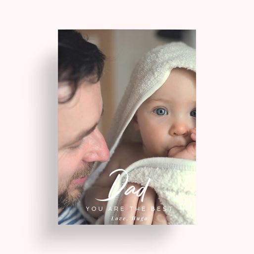 Photo of a personalised photo poster called 'Papa’s Presence'. It is A1 in size, in a Portrait orientation. It has space for 1 photos.