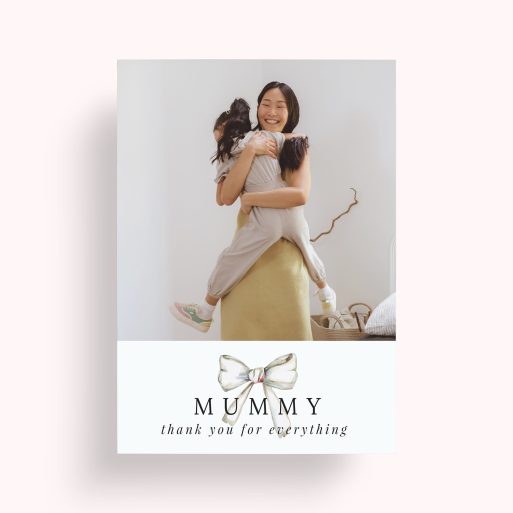 Photo of a personalised photo poster called 'Tied with a bow'. It is A1 in size, in a Portrait orientation. It has space for 1 photos.