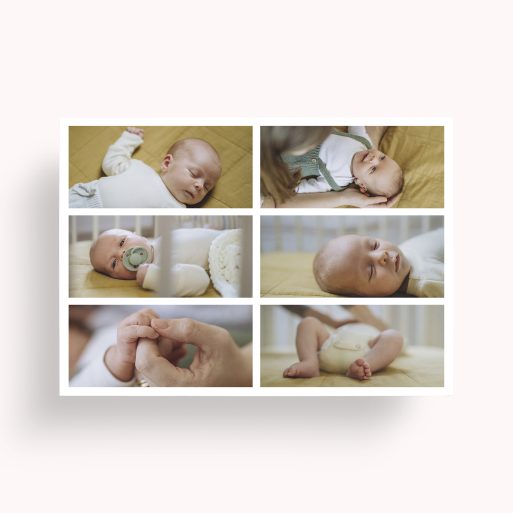 Photo of a personalised photo poster called 'Children’s Mosaic'. It is A2 in size, in a Landscape orientation. It has space for 6 photos.