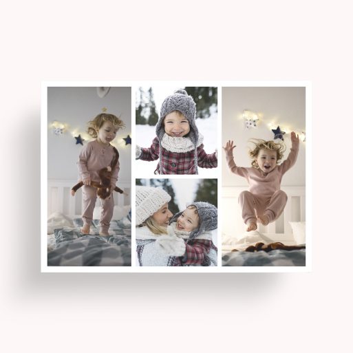 Photo of a personalised photo poster called 'Quartet Collage'. It is A2 in size, in a Landscape orientation. It has space for 4 photos.