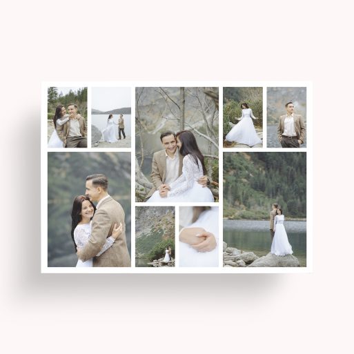 Photo of a personalised photo poster called 'Spread Montage'. It is A2 in size, in a Landscape orientation. It has space for 9 photos.
