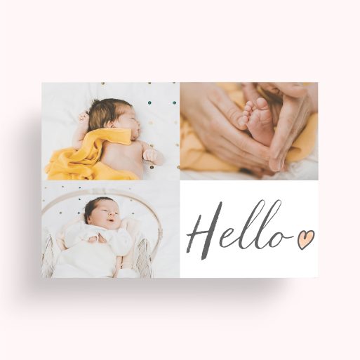 Photo of a personalised photo poster called 'Triple Play Hello'. It is A2 in size, in a Landscape orientation. It has space for 3 photos.