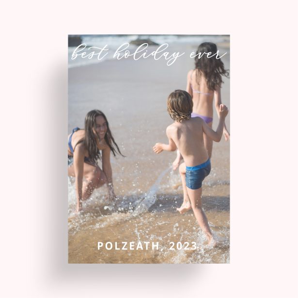 Photo of a personalised photo poster called 'Best holiday ever'. It is A2 in size, in a Portrait orientation. It has space for 1 photos.