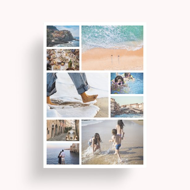 Photo of a personalised photo poster called 'Festive Harmony'. It is A2 in size, in a Portrait orientation. It has space for 9 photos.