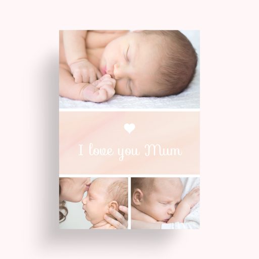 Photo of a personalised photo poster called 'Mum’s Day Trio'. It is A2 in size, in a Portrait orientation. It has space for 3 photos.
