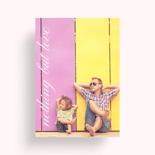 Photo of a personalised photo poster called 'Nothing but Love'. It is A2 in size, in a Portrait orientation. It has space for 1 photos.