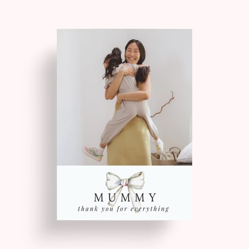 Photo of a personalised photo poster called 'Tied with a bow'. It is A2 in size, in a Portrait orientation. It has space for 1 photos.