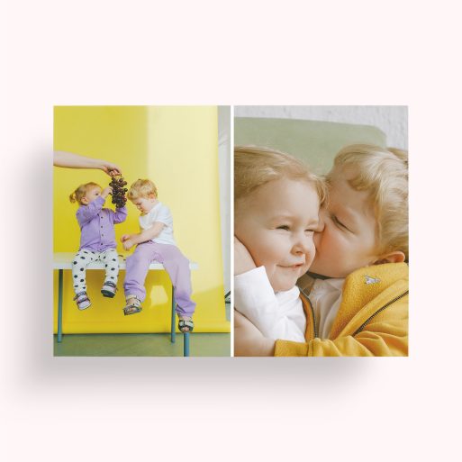 Double Trouble Personalised Photo Posters - Explore the allure of this landscape-oriented design elegantly showcasing two treasured photos on durable 170gsm silk substrate.