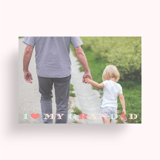 Grandpa's Day Personalised Photo Poster - Immerse yourself in memories with this captivating landscape design. Beautifully showcasing your favorite photo, it adds depth and dimension to your special moments—a heartfelt keepsake celebrating the love of a grandfather.