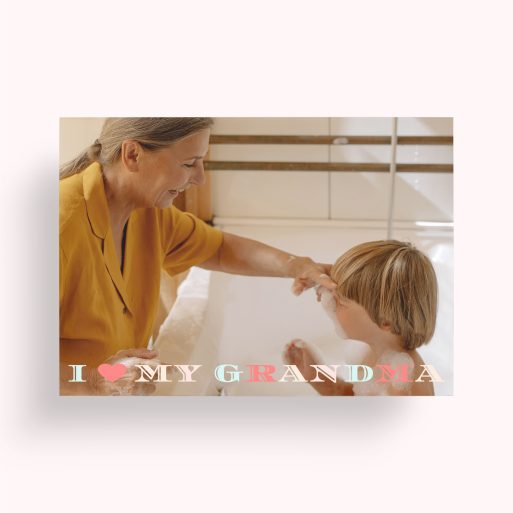 Granny's Love Personalised Photo Poster - Cherish your memories with this heartfelt landscape design. The perfect stylish display for desks, shelves, or mantels, celebrating the love of a grandmother.