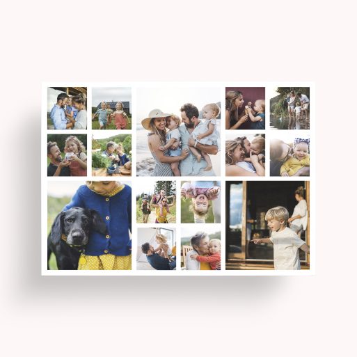 Memories Overload Personalised Photo Poster - Embrace the richness of memories with this landscape poster, offering ample space for 10+ cherished photos.