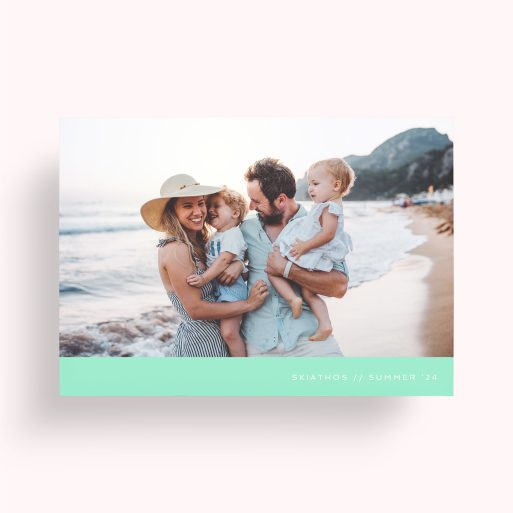  Personalised Photo Poster - Capture cherished moments with the contemporaryMint Bottom design, presented in elegant 170gsm silk finish.