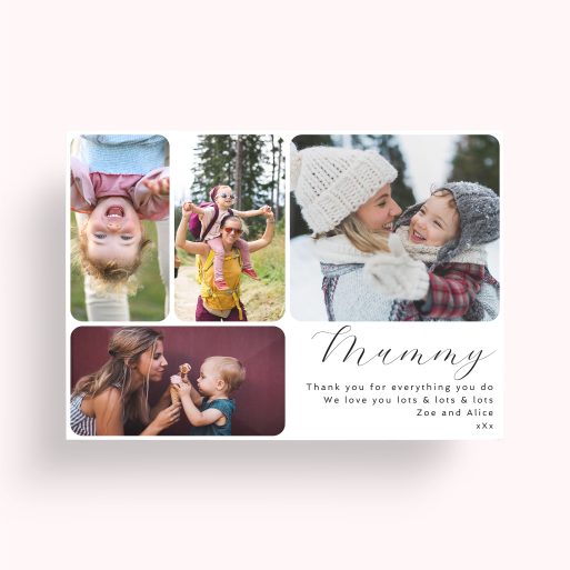 Mother's Day Medley Personalised Photo Posters - Capture the love and warmth of Mother's Day with this landscape-oriented design featuring space for 4 photos and a captivating 3D effect.