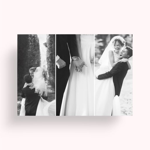 Romantic Trio Personalised Photo Posters - Capture the essence of special moments with this landscape-oriented design, showcasing three cherished photos.