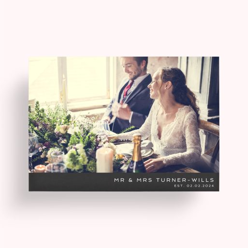 Wedding Bliss Personalised Photo Poster - Capture the magic of your wedding day with this elegant landscape design, featuring a cherished photo. A timeless keepsake for lasting memories.