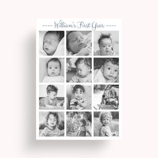 12 Months and Counting Personalised Photo Poster - Preserve a year of memories with this heartfelt and meaningful gift, featuring ample space for 10+ precious photos in portrait orientation.