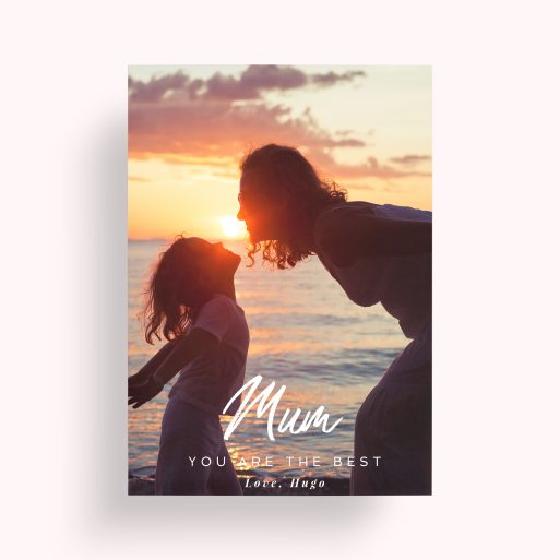 A Mother's Embrace Personalised Photo Poster - Experience heartfelt joy with this portrait-oriented poster, preserving love and celebrating mothers.