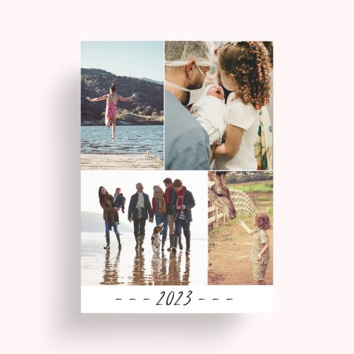 Annual Personalised Photo Poster - Create a unique masterpiece with this portrait poster featuring space for four cherished photos.