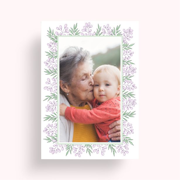 Floral Memories Personalised Photo Poster - Immerse yourself in the beauty of cherished moments elegantly showcased in this portrait-oriented design.