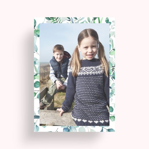 Floral Photo Frame Personalised Photo Poster - Commemorate special moments with this versatile and heartfelt portrait-oriented poster.