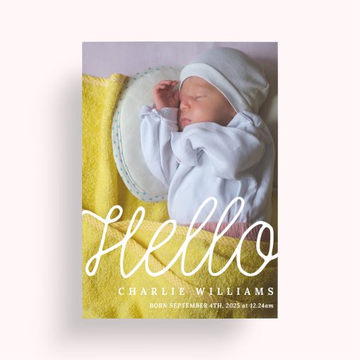  Personalised Photo Poster featuring theHello from Me design - A cherished keepsake capturing memories.