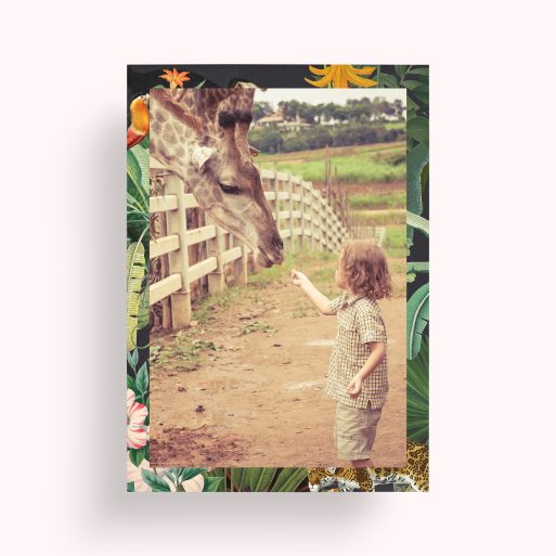 Jungle Sparkle Personalised Photo Poster - Preserve the magic of memories with this portrait-oriented poster, showcasing one special photo for a lasting and sparkling impression.