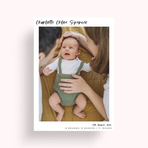 Mark the Date Personalised Photo Poster - Celebrate special moments with this portrait poster featuring space for one cherished photo.