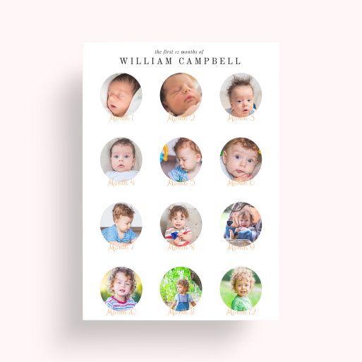 Month by Month Personalised Photo Poster - Affordable and Eco-Friendly Memory Showcase