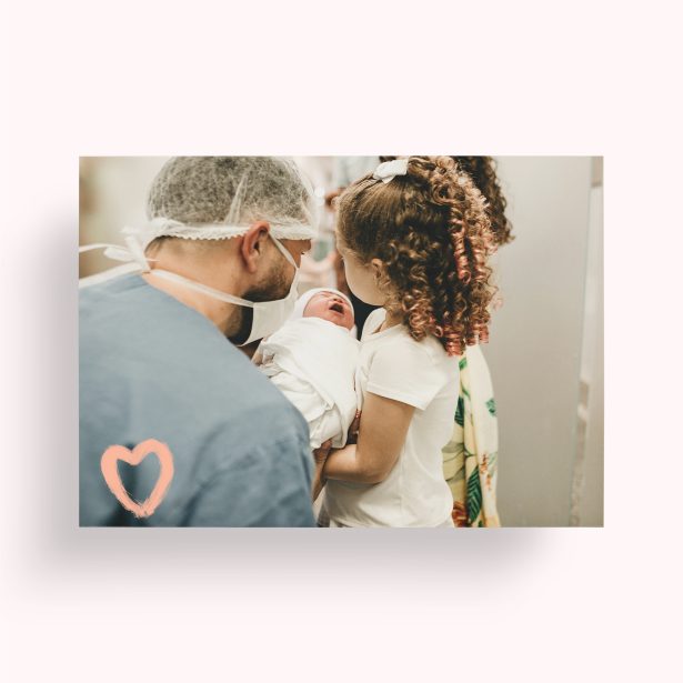 Photo of a personalised photo poster called 'Heart in the corner'. It is A4 in size, in a Landscape orientation. It has space for 1 photos.