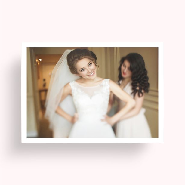 Photo of a personalised photo poster called 'Landscape White'. It is A4 in size, in a Landscape orientation. It has space for 1 photos.