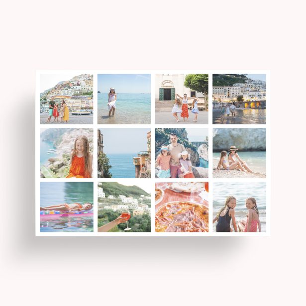 Photo of a personalised photo poster called 'Massive Montage'. It is A4 in size, in a Landscape orientation. It has space for 12 photos.