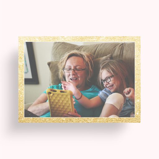 Photo of a personalised photo poster called 'Sparkles'. It is A4 in size, in a Landscape orientation. It has space for 1 photos.