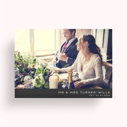 Photo of a personalised photo poster called 'Wedding Bliss'. It is A4 in size, in a Landscape orientation. It has space for 1 photos.