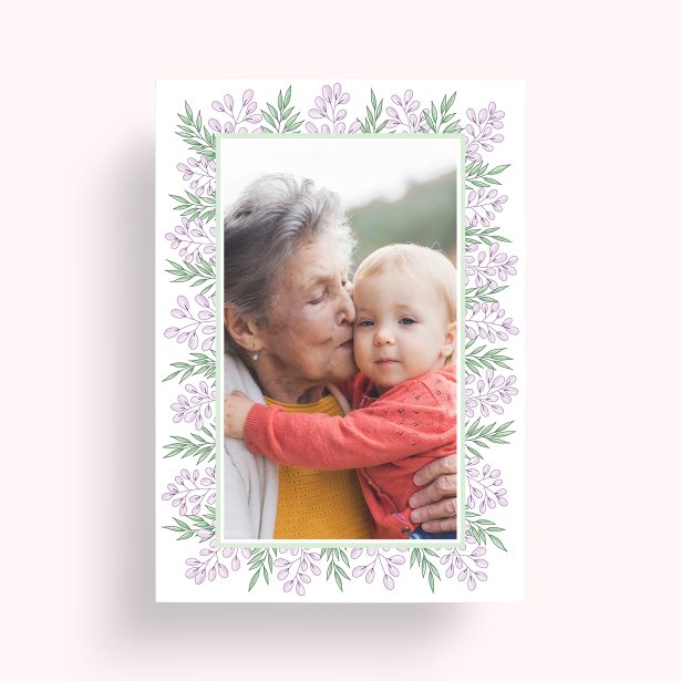 Photo of a personalised photo poster called 'Floral Memories'. It is A4 in size, in a Portrait orientation. It has space for 1 photos.