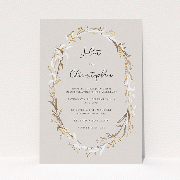 Personalised wedding cards cream