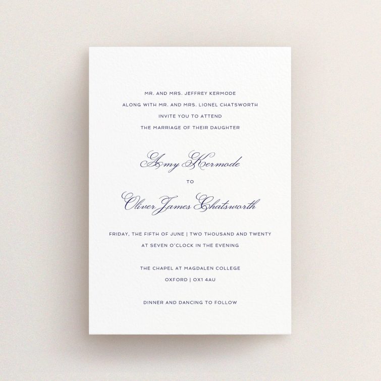 Right and Proper in Personalised Wedding Invitation Cards