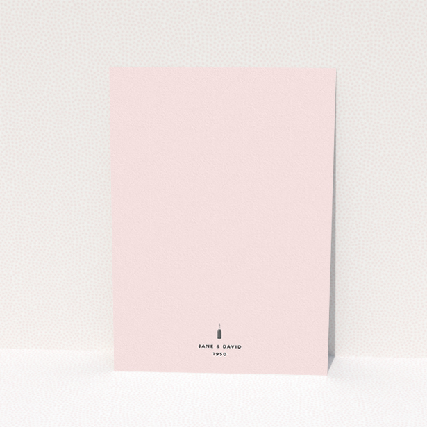 A personalised wedding invite design titled "See you at the reception". It is an A5 invite in a portrait orientation. "See you at the reception" is available as a flat invite, with mainly pink colouring.