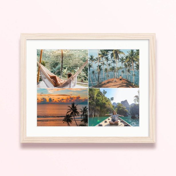 quadrant moments framed mounted photo print quad collage 400x300 landscape wood - Quadrant Moments