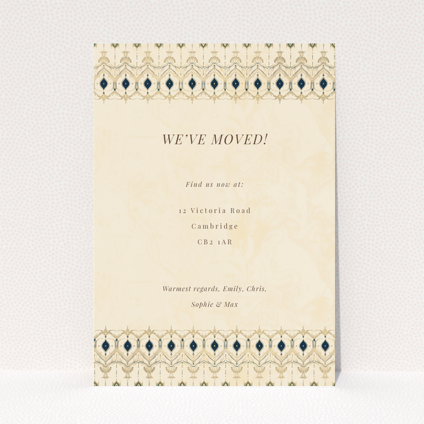 regal announcement change of address card elegant design - Regal Announcement