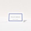 Regent Navy Wedding Place Cards - Timeless Elegance Design. This is a view of the front