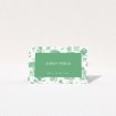 Safari Adventure Place Cards - safari-inspired wedding stationery with lush green hues and whimsical animal motifs. This is a view of the front