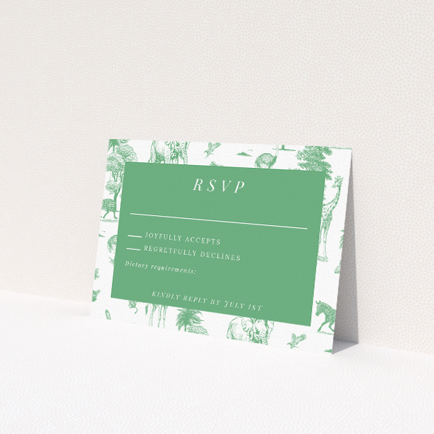 Captivating Safari Adventure RSVP Card - Wedding Stationery by Utterly Printable. This is a view of the back
