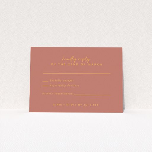 RSVP card with sage green background and elegant typography, part of the Sage Elegance wedding stationery suite. This is a view of the front